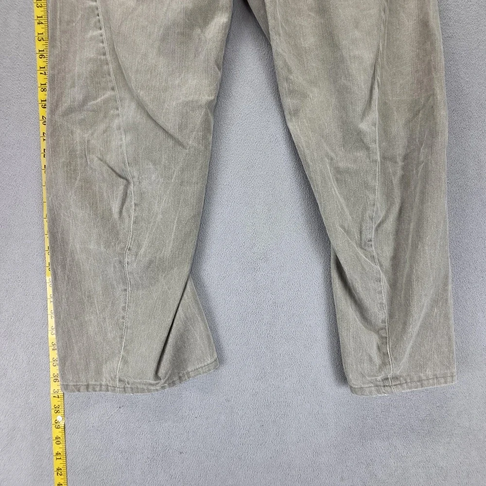 Vintage Levis Engineered Jeans Mens Gray Cinch Back Twisted Flap Fits 33x30